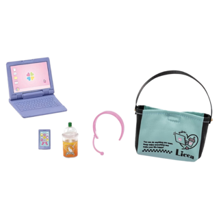 TAKARA TOMY Licca 莉卡娃娃 遠端筆電手機配件組 LG-11, 1套, 混和顏色