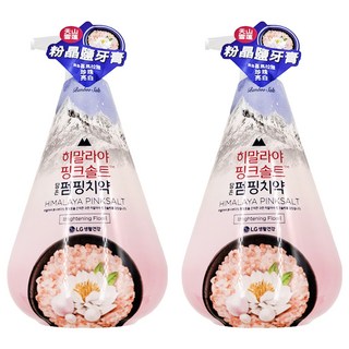 BAMBOO SALT 竹鹽 LG 生活健康 喜馬拉雅粉晶鹽雪白牙膏 天山雪蓮, 285g, 珍貴珍珠粉, 按壓設計, 2瓶