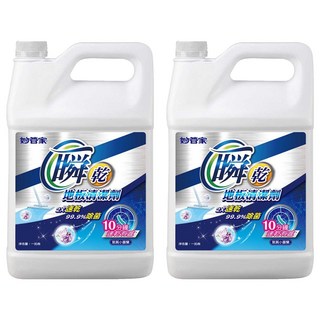 妙管家 瞬乾地板清潔劑, 超香配方, 溫和清潔, 有效清除不潔物, 保持環境清新, 小蒼蘭香氛, 清潔同時抗菌, 3785ml, 2桶