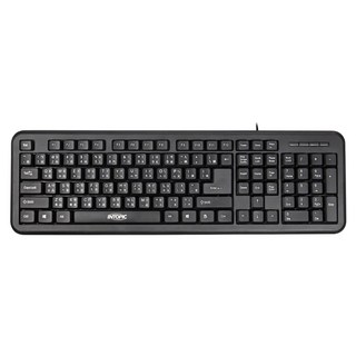 INTOPIC 廣鼎 USB標準鍵盤 KBD-89 防潑灑 耐磨絲印鍵帽, 黑色, 製造商軸