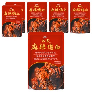 和秋 麻辣鴨血 純正漢方中藥材熬煮 湯頭香辣而不嗆 加熱即可食 100%純鴨血 SGS檢驗合格, 450g, 6包