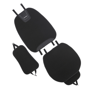 酷涼網眼汽車夏季通風座墊套, 黑色, 1個