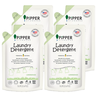 피퍼스탠다드 발효액 세탁 세제 레몬그라스향 리필형, 4개, 750ml
