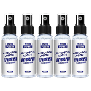 Purdne 玻璃油膜去除劑 藍色防霧劑 100ml 汽車玻璃清潔防霧護理, 5瓶