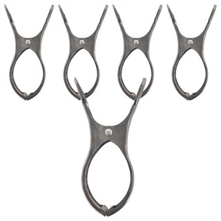 金屬製不鏽鋼曬衣夾, 特大號, 5入, A062404, 1組