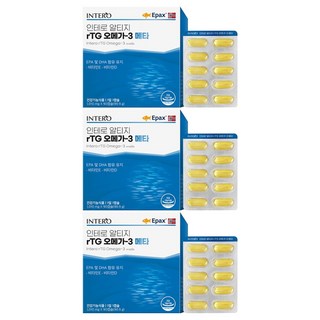 인테로 알티지 rTG 오메가 3 메타, 90정, 3개