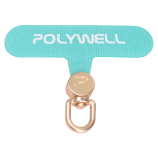 POLYWELL 寶利威爾 手機掛繩夾片 360度扣環 PW15-T65-0742, 金扣 + 綠色, 1個