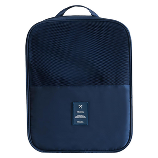 菓拉小舖 旅行便攜鞋包, 藏青色, 1個