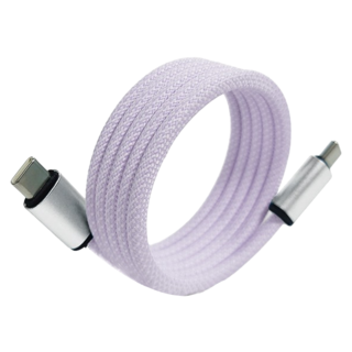 HONG JIN 宏晉 多彩磁吸充電線 C-C, 1m, 淡紫色, 1條