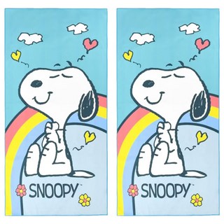 PEANUTS 史努比 超細纖維印花大浴巾, 多色 - 款式隨機, 2條