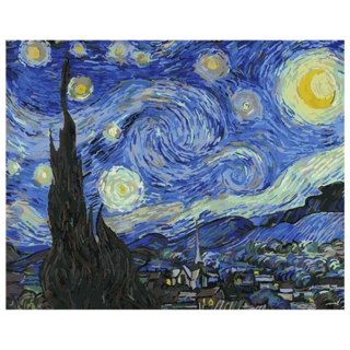 ArtLife 藝術生活 數字油畫DIY DT052 40 x 50cm, 梵谷星空, 1組