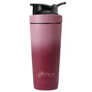 FUJI-GRACE 富士雅麗 運動陶瓷噴層寬口搖搖杯 750ml 耐酸鹼 附攪拌球, 漸層紅, 1個