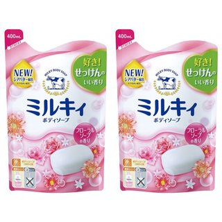 COW STYLE 牛乳石鹼 牛乳精華沐浴乳 補充包 玫瑰, 2組, 360ml