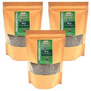 茂喜食品 有機綠豆, 400g, 3包