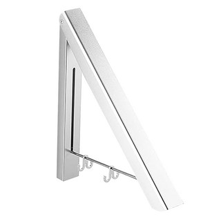 隱形折疊曬衣架 鋁合金材質 快速安裝, 雪白銀, 1個