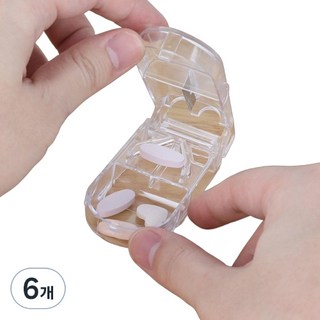 Mpeni 便攜式藥丸切割迷你盒, 6個