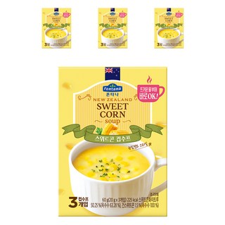 폰타나 뉴질랜드 스위트콘 컵수프, 60g, 4개