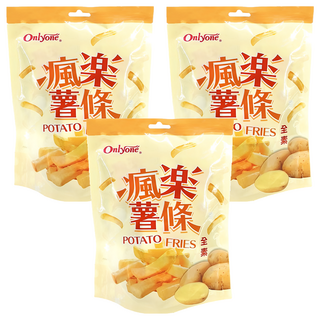 Onlyone 海龍王 瘋樂薯條-素食, 72g, 3包