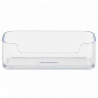 deflecto 迪多 標示架#70101 透明名片座 桌面收納整理 辦公室用品 簡約設計, 1格, 1個