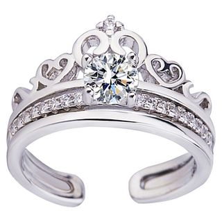 CF Diamond 女款 莫桑鑽 戒指, A0811 星光皇后, 1克拉