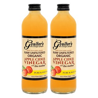 goulter's Vinegar 紐西蘭有機蘋果醋 未過濾, 350ml, 2瓶