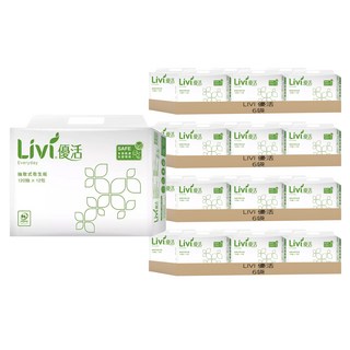 LIVI 優活 抽取式衛生紙, 12包, 24袋