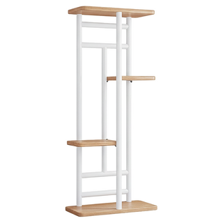 FAmILyLIFE 生活 日式落地花架 36 x 23.5 x 74.4cm, 櫸木白管, 4層