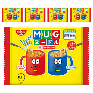 NISSIN 日清 馬克杯麵 4食入2味 (各2食) 日式美味小餐 快速出餐 適合工作、學習間隙 滿足日常輕食需求, 5袋