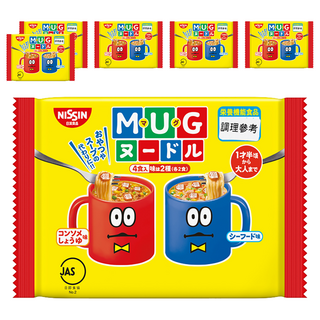 NISSIN 日清 馬克杯麵 4食入2味 (各2食) 日式美味小餐 快速出餐 適合工作、學習間隙 滿足日常輕食需求, 6袋