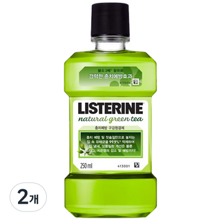 리스테린 내추럴 그린티 마일드 구강청결제, 250ml, 2개
