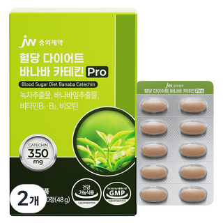 JW중외제약 혈당 다이어트 바나바 카테킨 Pro 48g, 2개, 60정