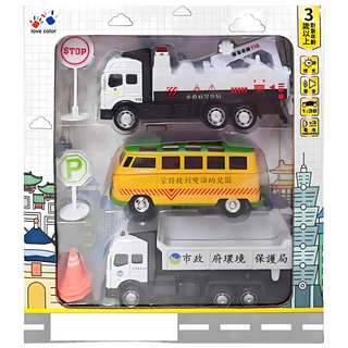love color 樂彩森林 聲光迴力車7件組, 1組, 公務大隊
