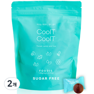 푸르농 마시는 목캔디 쿨티쿨티, 120g, 2개