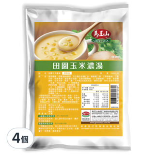 馬玉山 田園玉米濃湯, 1kg, 4個