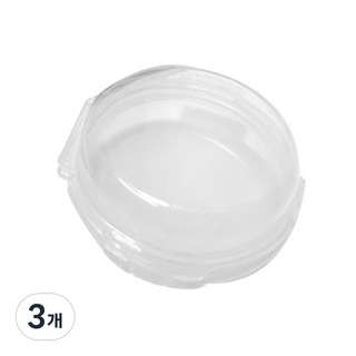 아이엘 양면 에어퍼프 케이스 6.5 x 3 cm, 3개, 투명