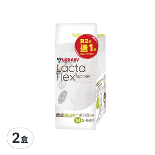 US baby 優生 真母感奶嘴 M 2-6個月, 2~6個月, 2盒