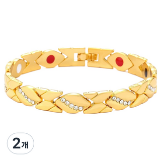 First River 簡約健康手環 金色, 2個