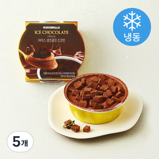 로로멜로 아이스 생초콜릿 초코맛 (냉동), 80g, 5개, 1개입