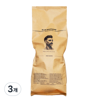 파란수염 하우스 블랜드 원두, 홀빈(분쇄안함), 1kg, 3개