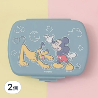 Disney 迪士尼 萬用6格收納盒 CA944A-7 7.4 x 9cm 米奇布魯托藍, 2個