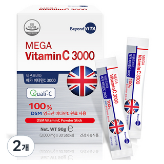 비욘드비타 메가 비타민C 3000, 30회분, 2개