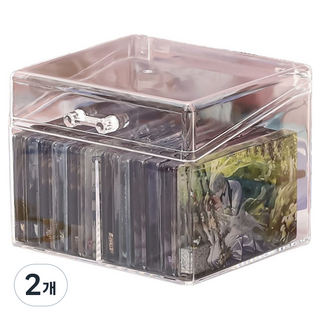 透明小卡壓克力小卡道具文具整理收納盒, 單一顏色, 2個