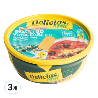 DeliciasMed 地中海烤蔬菜與黑橄欖沙拉, 250g, 3個