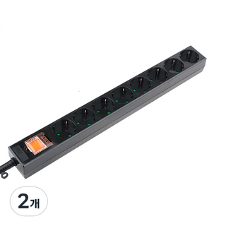 동양 메인 스위치 보호커버 멀티탭 8구 DYM-G8C-SC, 1.5m, BLACK, 2개