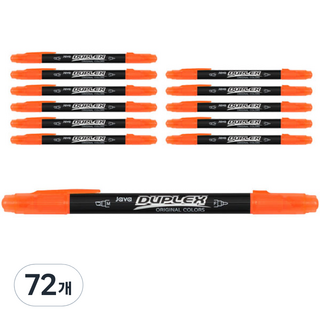 JAVAPEN Duplex 雙頭經典螢光筆, 橘色, 72個