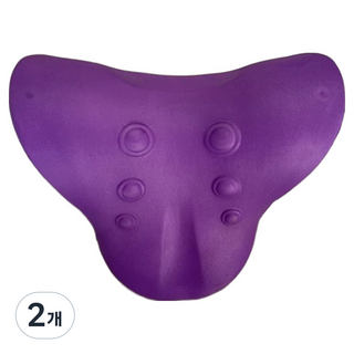 셀리빙 C형 경추 마사지 베개 교정기 퍼플, 2개