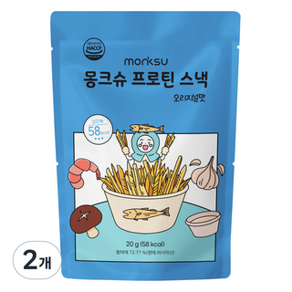 monksu 蛋白明太魚乾 原味, 20g, 2個