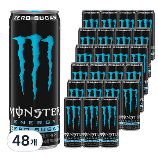 몬스터에너지 드링크 제로 슈거, 355ml, 48개