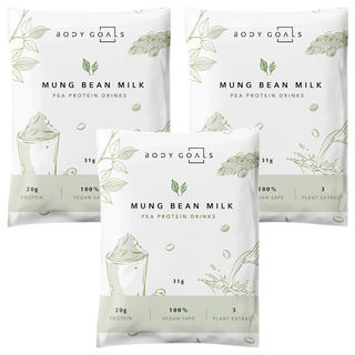 Body Goals 豌豆蛋白飲 綠豆沙 31g 3包-純素 低糖