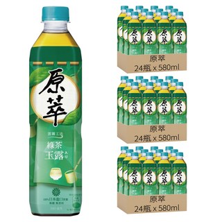 原萃 綠茶玉露, 獨特雲霧工法 無糖 無香料 日本茶葉, 580ml, 72瓶